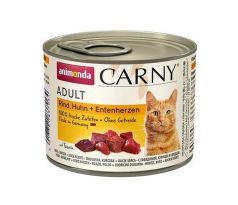 Animonda CARNY cat Adult hovädzie,kura a kačacie srdiečka bal. 6 x 200 g konzerva