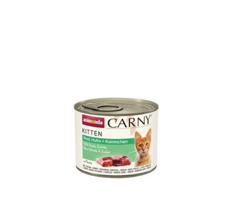 Animonda CARNY cat Kitten hovädzie, kuracie mäso a králik bal. 12 x 200 g konzerva