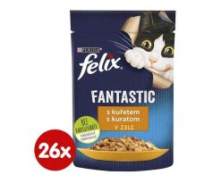 Nestlé FELIX Fantastic cat kura želé kapsička 26x85 g