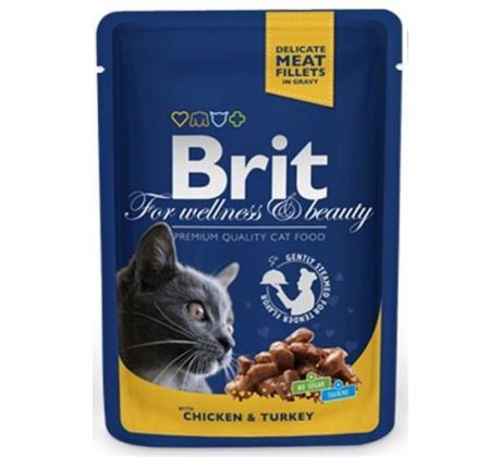 BRIT Premium cat Kapsička Adult Chicken & Turkey 100 g