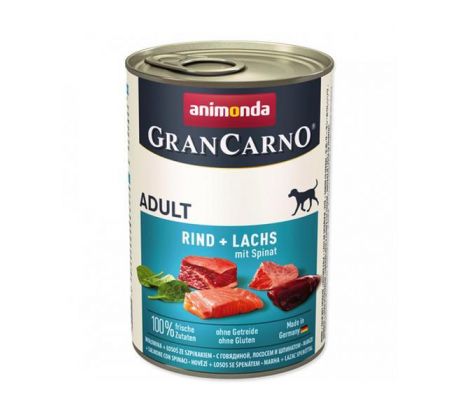 Animonda GRANCARNO® dog adult hovädzie,losos,špenát bal. 6 x 800g konzerva
