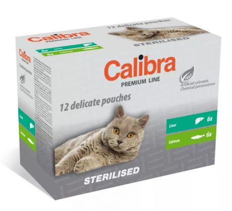 Calibra KAPSIČKA Premium cat Sterilised Multipack 12 x 100g
