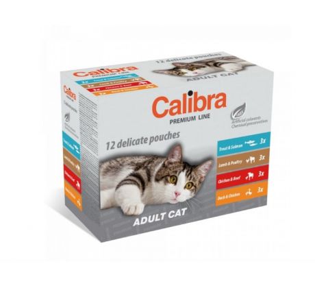 Calibra KAPSIČKA Premium cat Adult Multipack 12 x 100 g