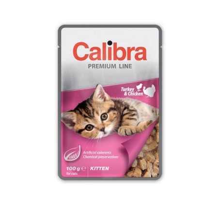 Calibra KAPSIČKA Premium cat Kitten Morka & kura v omáčke 24 x 100 g