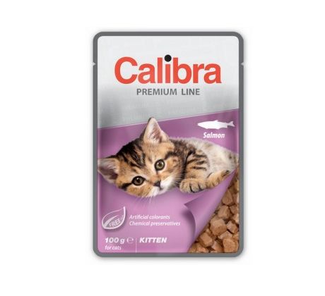Calibra KAPSIČKA Premium cat Kitten Losos v omáčke 24 x 100 g
