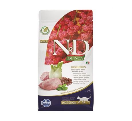 Farmina N&D cat QUINOA (GF) adult, digestion, lamb 1,5 kg