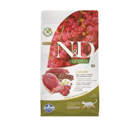 Farmina 1,5kg N&D cat QUINOA (GF) adult, urinary, duck & cranberry