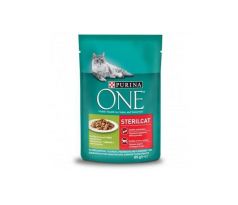 Nestle PURINA ONE cat Sterilcat mini filetky s morkou a zelenými fazuľkami v šťave 26x85g