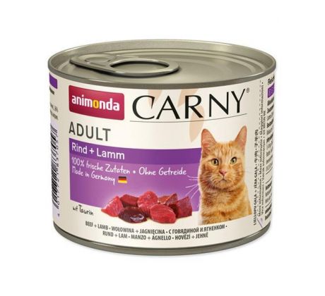 Animonda CARNY cat Adult hovädzie a jahňa bal. 6 x 200 g konzerva