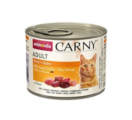 Animonda CARNY cat Adult hovädzie a kura bal. 6x 200 g konzerva
