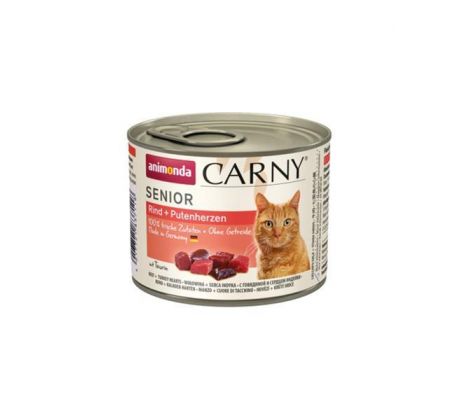 Animonda CARNY cat Senior hovädzie a morčacie srdiečka bal. 6 x 200 g konzerva