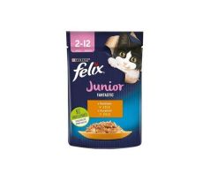 Nestlé FELIX Fantastic cat junior kura želé kapsička 26x85 g