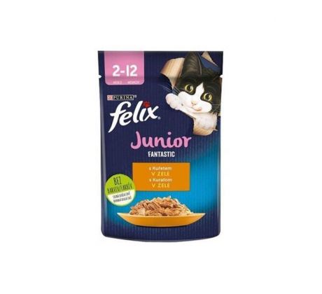 Nestlé FELIX Fantastic cat junior kura želé kapsička 26x85 g