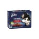 Nestlé FELIX Fantastic cat Multipack hovädzie, hydina, zelená fazulka & jahňa, kura, rajčiny & morka, kačka v želé kapsička 12x85 g