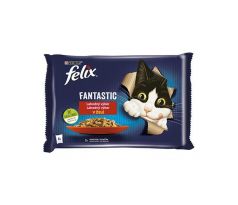 Nestlé FELIX Fantastic cat Multipack králik&jahňa želé kapsička 4x85 g