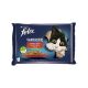 Nestlé FELIX Fantastic cat Multipack kura s rajčinami & hovädzie s mrkvou želé kapsička 4x85 g