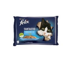 Nestlé FELIX Fantastic cat Multipack losos&platesa želé kapsička 4x85 g