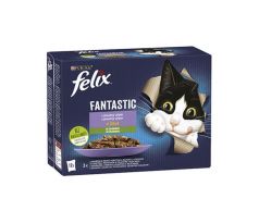 Nestlé FELIX Fantastic cat Multipack výber so zeleninou želé kapsička 12x85 g