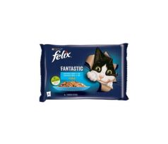 Nestlé FELIX Fantastic cat Multipack výber z rýb želé kapsička 4x85 g