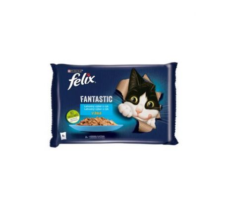 Nestlé FELIX Fantastic cat Multipack výber z rýb želé kapsička 4x85 g