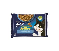 Nestlé FELIX Sensations cat Multipack losos a krevety&treska a paradajka želé kapsička 4x85 g