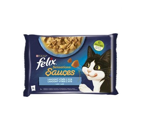 Nestlé FELIX Sensations cat Multipack treska&sardinka kapsička 4x85 g