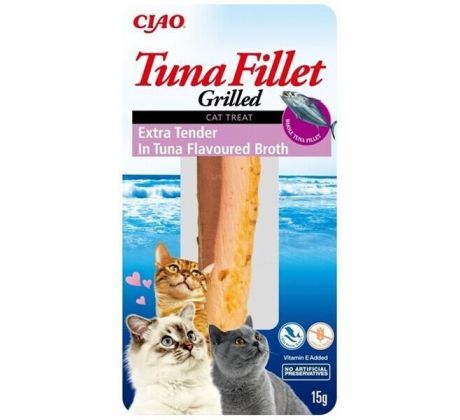 Pamlsok Inaba Churu Grilled cat Tuniak extra krehký v tuniakovom vývare 12 ks 180 g