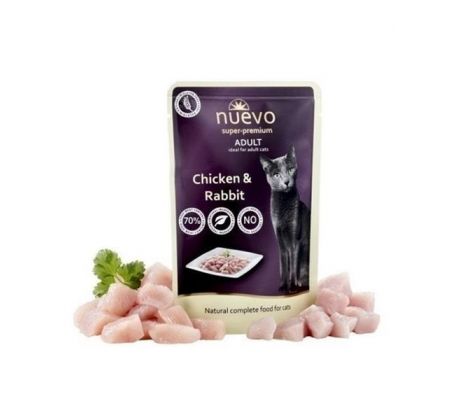 NUEVO cat Adult Chicken & Rabbit bal. 16 x 85 g kapsičky