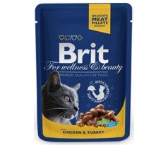 BRIT Premium cat Kapsička Adult Chicken & Turkey 100 g