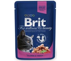 BRIT Premium cat Kapsička Adult Salmon & Trout 100 g