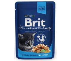 BRIT Premium cat Kapsička Kitten Chicken Chunks 100 g