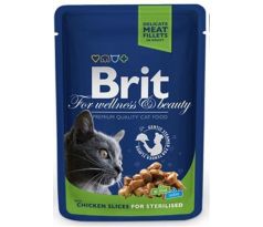 BRIT Premium cat Kapsička Sterilised Chicken Slice 100 g