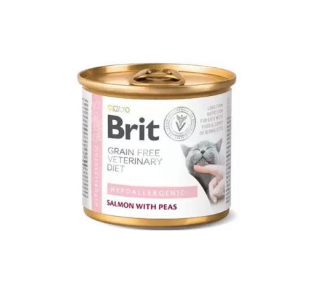 Brit Veterinary Diets GF cat Hypoallergenic 200 g konzerva