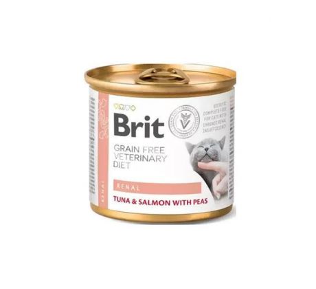 Brit Veterinary Diets GF cat Renal  5x 200 g konzerva