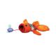 Hračka Kong Cat Crackles Gulpz Ryba, oranžová, polyester