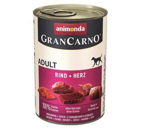 Animonda GRANCARNO® dog adult hovädzie a srdiečka bal. 6 x 400g konzerva