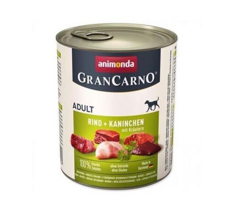 Animonda GRANCARNO® dog adult hovädzie,králik,bylinky bal. 6 x 800g konzerva