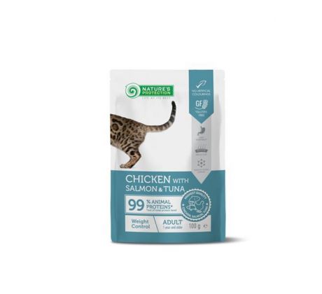 Natures P KAPSIČKY cat adult weight control chicken & salmon & tuna 22 x 100 g