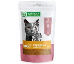 Pamlsok Natures P Snack cat with chicken and goji berries dices 12x 75g