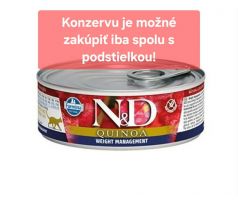 Farmina N&D cat QUINOA weight managment konzerva 80g