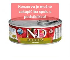 Farmina N&D cat QUINOA urinary konzerva 80 g
