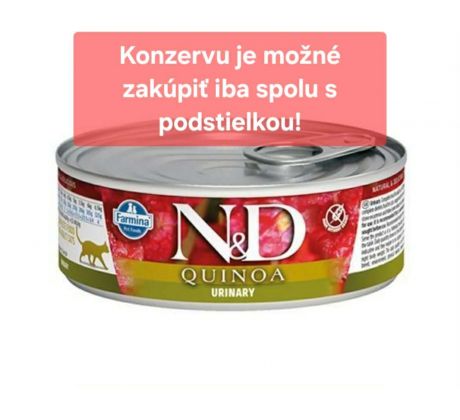 Farmina N&D cat QUINOA urinary konzerva 80 g