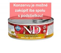 Farmina N&D cat QUINOA quail & coconut konzerva 80 g