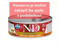 Farmina N&D cat QUINOA herring & conut konzerva 80 g