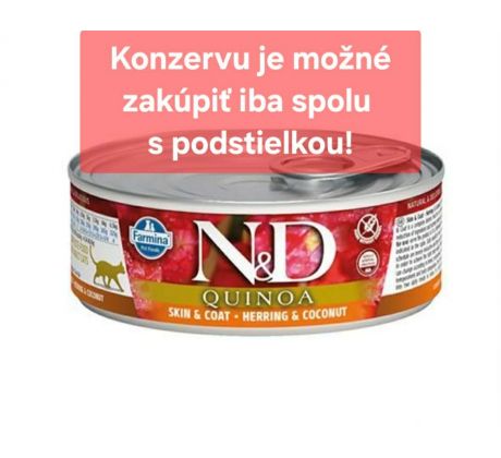 Farmina N&D cat QUINOA herring & conut konzerva 80 g