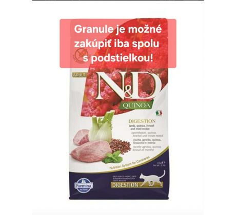 Farmina N&D cat QUINOA (GF) adult, digestion, lamb 1,5 kg