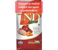 Farmina N&D cat PUMPKIN (GF) adult, neutered, quail & pomegranate 5kg