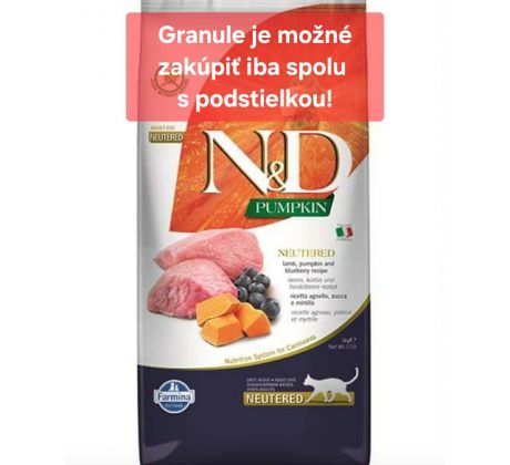 Farmina N&D cat PUMPKIN (GF) adult, neutered, lamb & blueberry 1,5kg