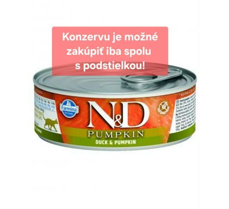 Farmina N&D cat PUMPKIN & duck konzerva  70 g