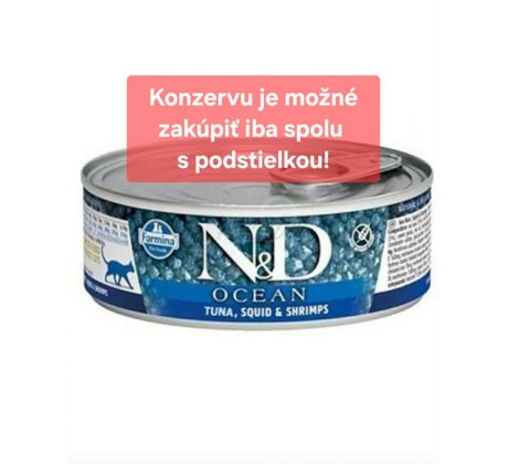 Farmina N&D cat OCEAN tuna, squid & shrimp konzerva 70 g